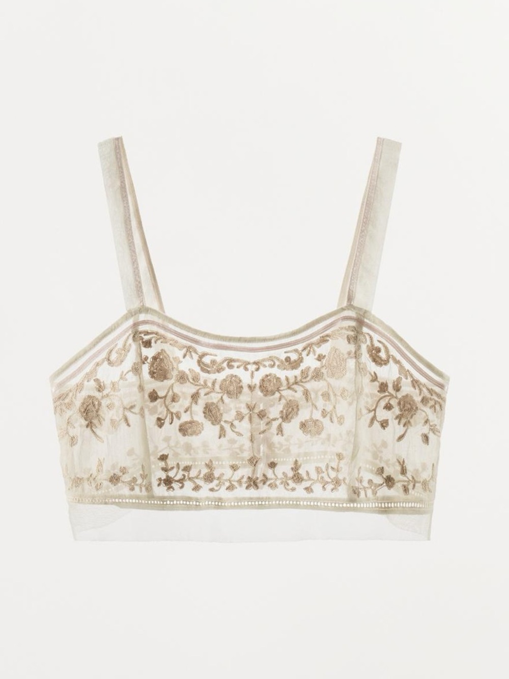 ZW COLLECTION EMBROIDERED CROPPED TOP

Zara Sheer Floral Embroidered Bralette - Picture 2 of 16